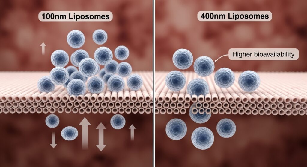 100nm vs 400nm liposomes